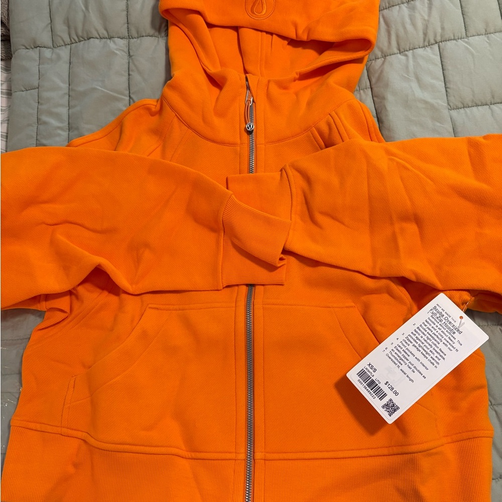 Lululemon Athletica Vibrant Orange Scuba Hoodie